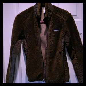 Brown Patagonia zip up jacket